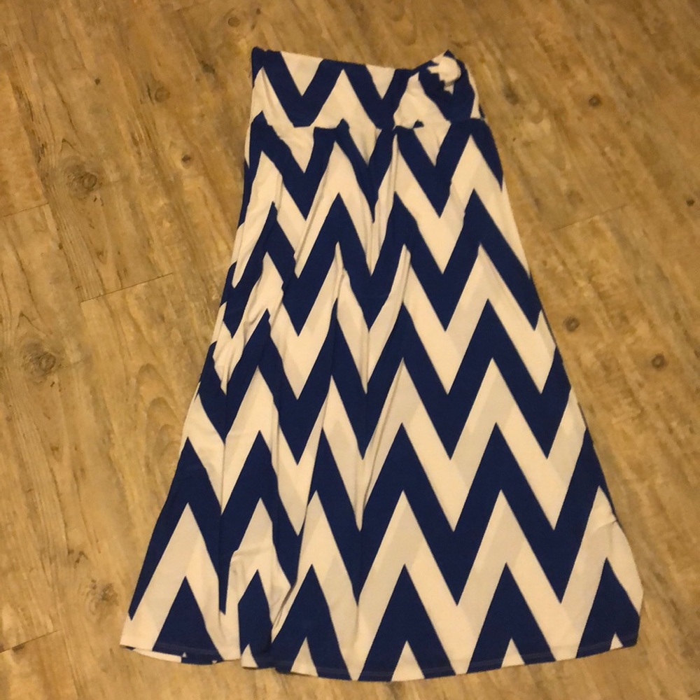 Chevron print maxi skirt